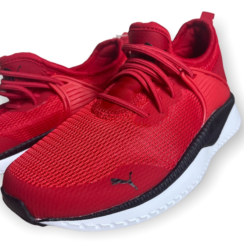 NWT Puma Men's Pacer Next Cage Sneakers Red And Black Size 11C - Picture 2 of 7